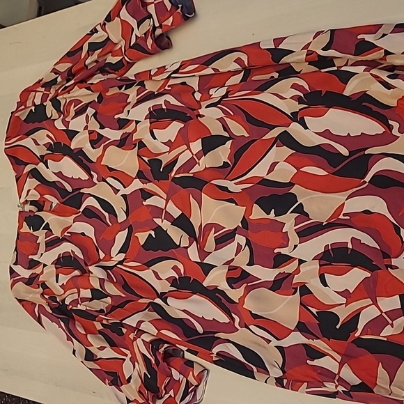 EUC Wallis Abstract Print Three-Quarter Sleeved Colorful Dress - Picture 13 of 14